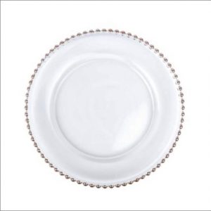 Glass Beaded charger plate | 12inch