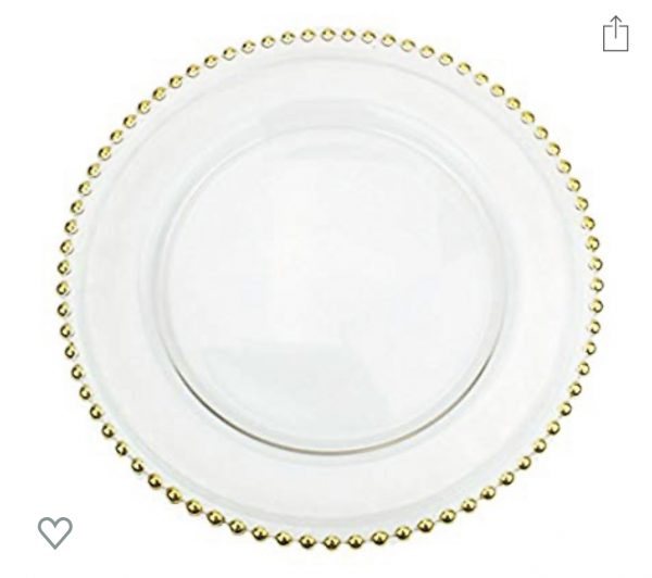 Glass Beaded charger plate | 12inch - Image 3