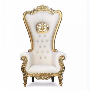 Single 72" Blooma Throne |  Gold/Ivory