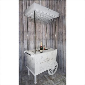 Champagne Cart with Buckets and Bellini Pots