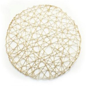 15in Round Metallic String Woven Placemat