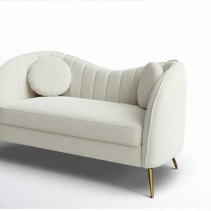 Sidwell Curved Loveseat with Round Arms