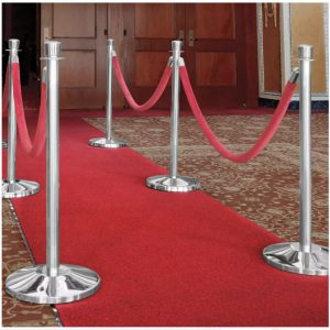 5 FT-1.5 M Stanchion Rope with Satin Ends for Rope Style Crowd Control / Guidance Stanchion